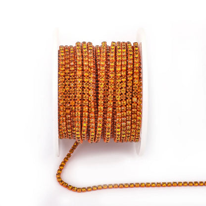 Peris Gems Topaz / SS6--10Yards 10 Yards Glass crystal Strass Rhinestone Cup Chain Sew On Diamond Glue-On Close Chains Glitter Trim Cup Chain sew on Garment G12 SHEIN Amazon Temu