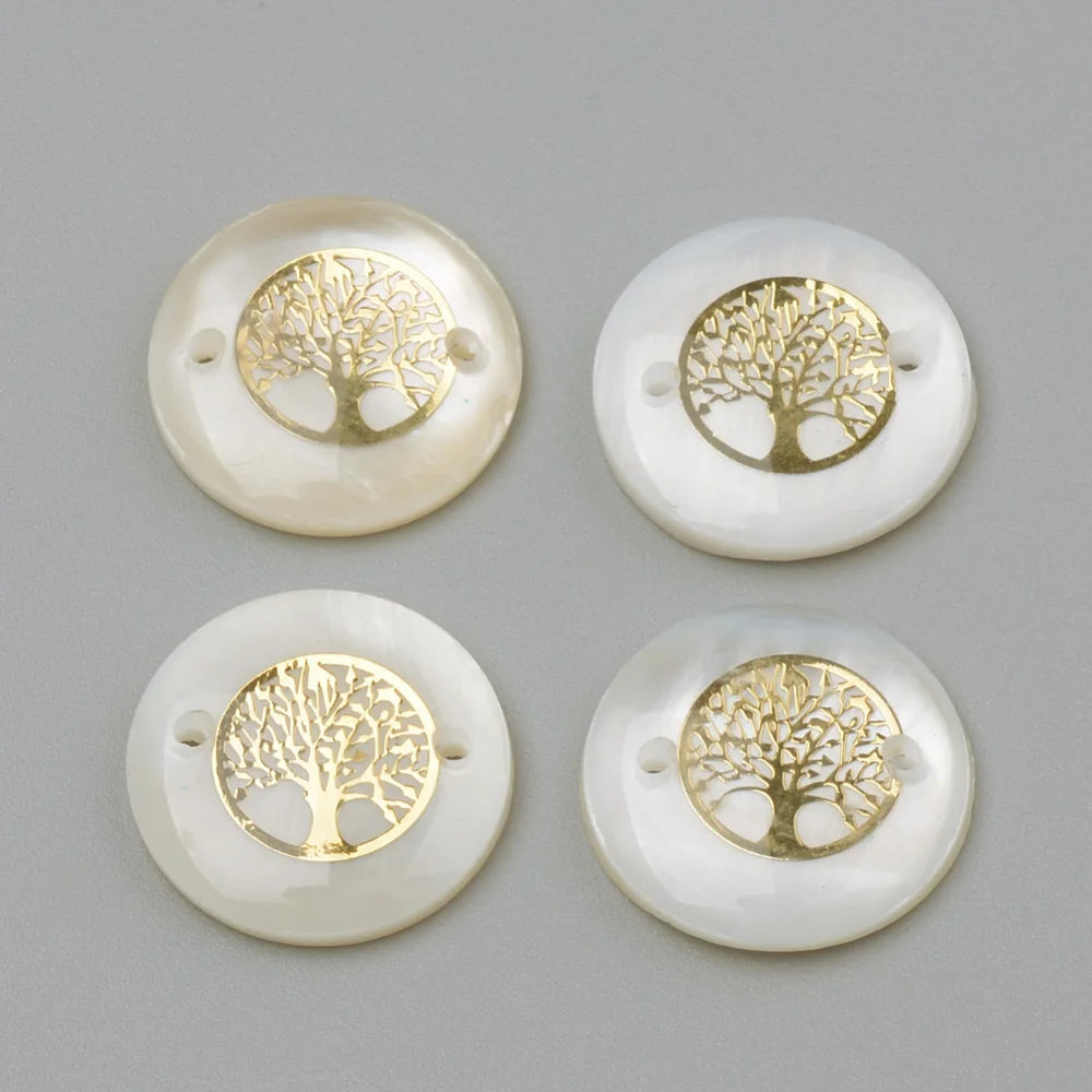 Peris Gems Tree A 10pcs Freshwater Shell Links Connectors Flat Round Golden  16x4mm For DIY Jewelry Accessories Making Handicrafts Supplies 10pcs Freshwater Shell Links Connectors Flat Round Golden  16x4mm For DIY Jewelry Accessories Making Handicrafts Supplies SHEIN Amazon Temu
