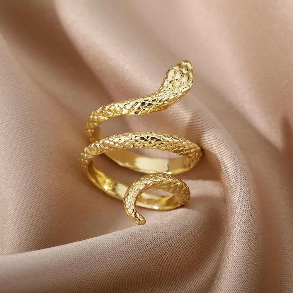Peris Gems  Twisted Diamond Snake Adjustable Rings Unisex SHEIN Amazon Temu