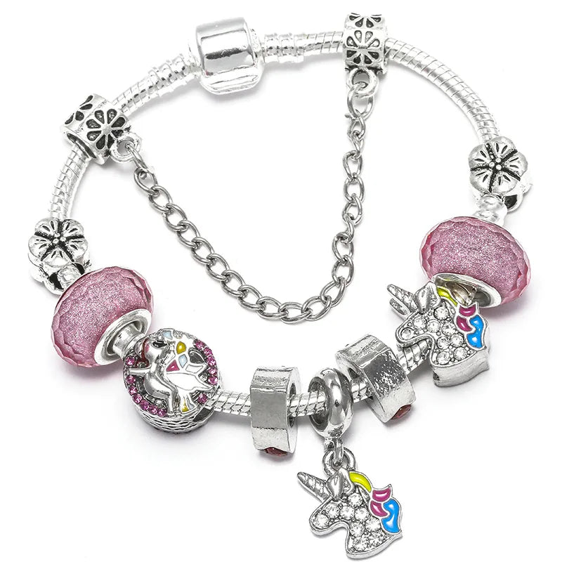 Peris Gems Type 017 / 16cm Crystal Beads Vintage Silver Color Charm Bracelets SHEIN Amazon Temu