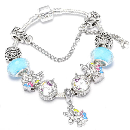 Peris Gems Type 027 / 16cm Crystal Beads Vintage Silver Color Charm Bracelets SHEIN Amazon Temu