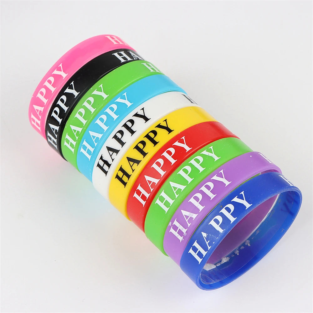 Peris Gems u / CHINA / 30pcs 10/20/30/50Pcs/Lot Fashion Simple Luminous Silicone Bracelet For Men Women Sports Love Mixed Style Jewelry Birthday Party Gifts SHEIN Amazon Temu