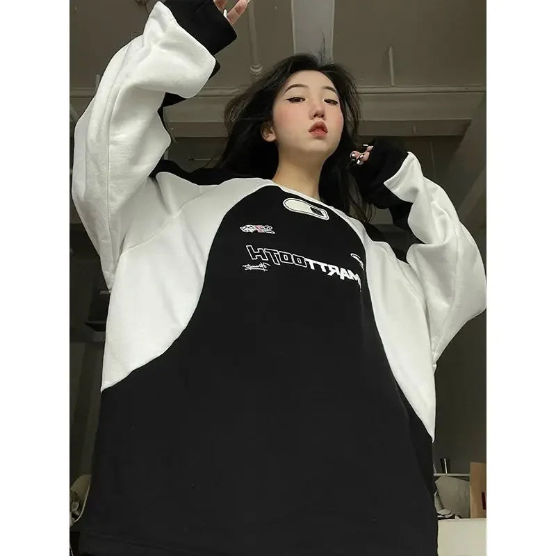 Peris Gems  Vintage Y2K Oversized Streetwear Sweatshirts for Women SHEIN Amazon Temu