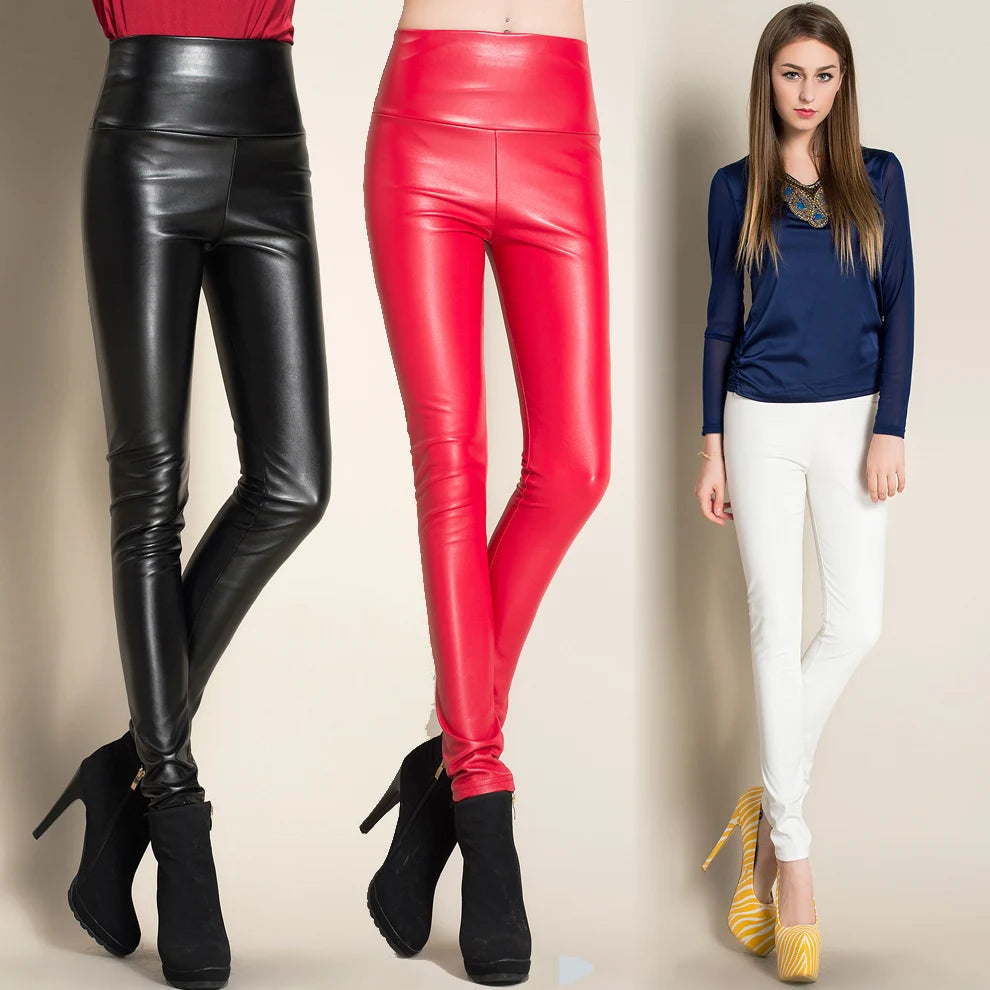 Peris Gems  Warm High Waisted Stretchy Pencil PU Leather Leggings for Women Warm High Waist Stretchy PU Leather Leggings for Women SHEIN Amazon Temu