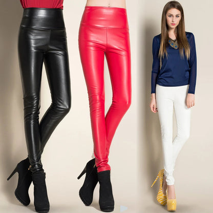 Peris Gems  Warm High Waisted Stretchy Pencil PU Leather Leggings for Women Warm High Waist Stretchy PU Leather Leggings for Women SHEIN Amazon Temu