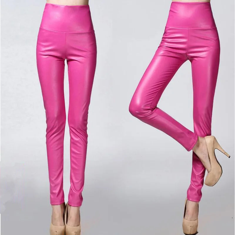 Peris Gems  Warm High Waisted Stretchy Pencil PU Leather Leggings for Women Warm High Waist Stretchy PU Leather Leggings for Women SHEIN Amazon Temu
