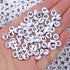 Peris Gems white black / 100pcs 100/200pcs Letter Beads White Black Round Gold Silver Color Acrylic Alphabet Beads for Jewelry Bracelet Necklace Key Chain DIY SHEIN Amazon Temu