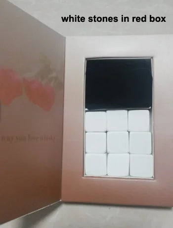 Peris Gems  white in red box Drixon 100% Natural Whiskey Stones Sipping Dry Ice Cube Whisky Stone Whisky Rock Cooler Wedding Gift Favor Christmas Bar SHEIN Amazon Temu