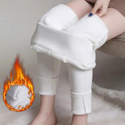 Peris Gems  white pants / S Fleece Lined Warm Slim Fitting Leggings for Women SHEIN Amazon Temu