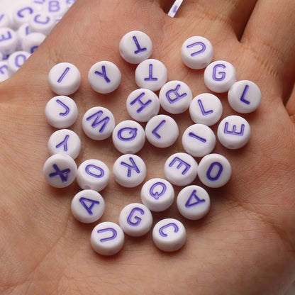 Peris Gems white purple / 100pcs 100/200pcs Letter Beads White Black Round Gold Silver Color Acrylic Alphabet Beads for Jewelry Bracelet Necklace Key Chain DIY SHEIN Amazon Temu