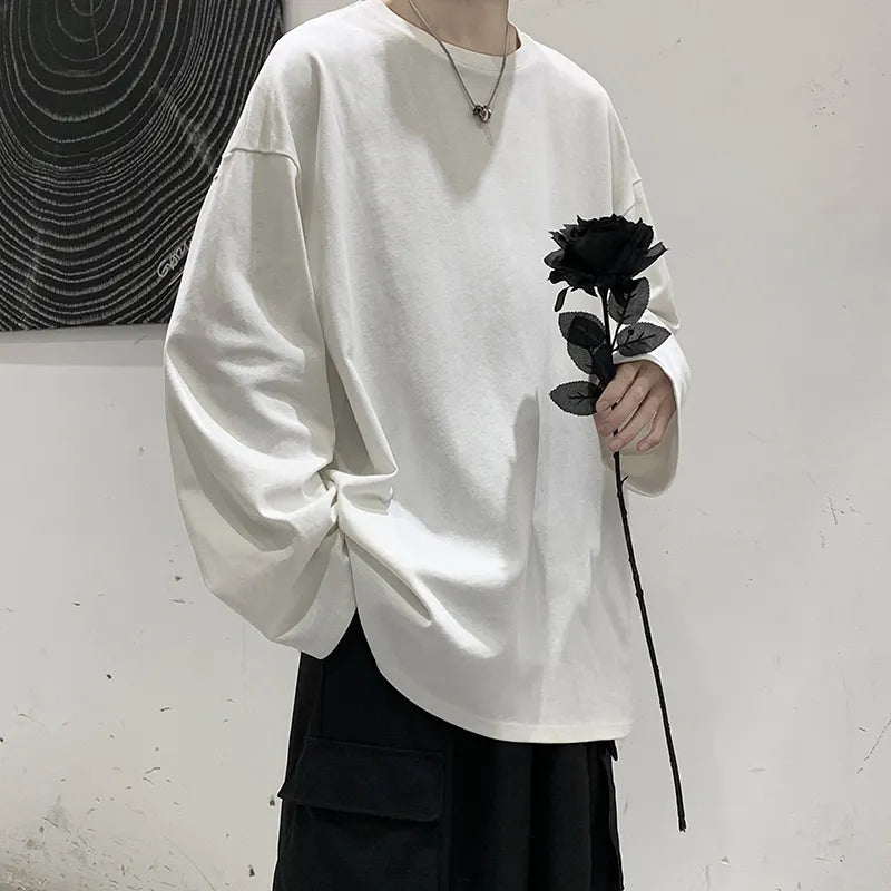 Peris Gems  White / S 100% Cotton Sweatshirt for Men: Harajuku Plain Streetwear SHEIN Amazon Temu
