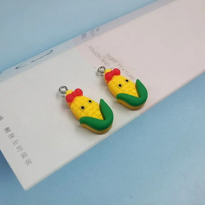 Peris Gems  with hook corn 10pcs Cute Vegetable Veggie Tales Inspired Resin Charms SHEIN Amazon Temu