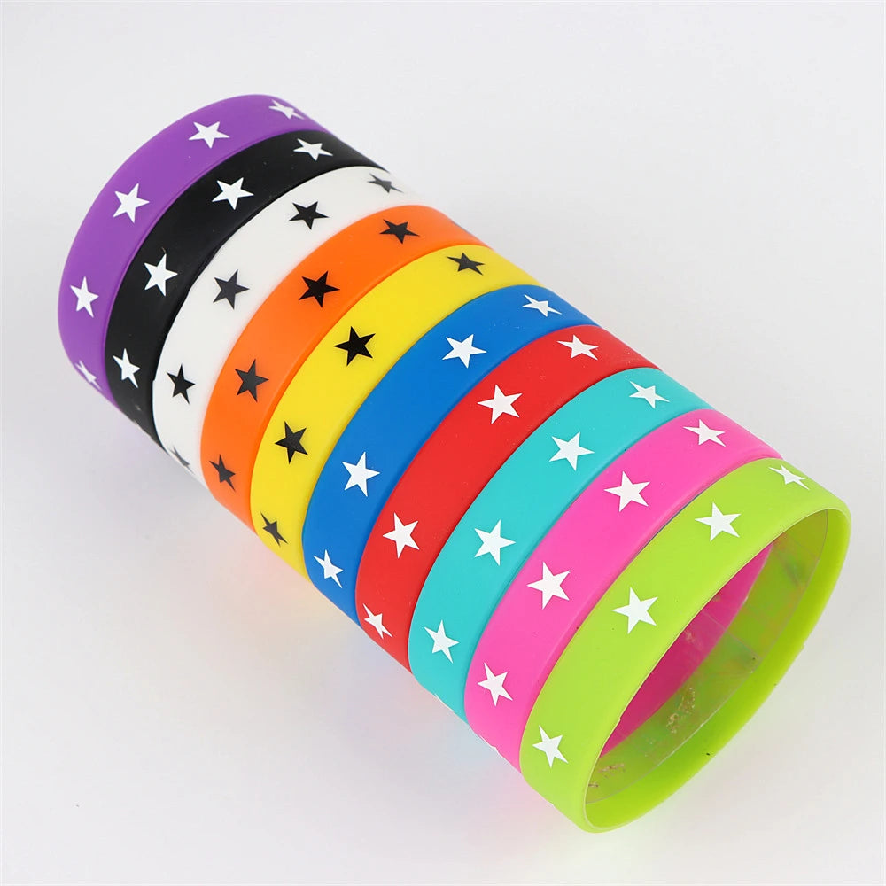 Peris Gems x / CHINA / 30pcs 10/20/30/50Pcs/Lot Fashion Simple Luminous Silicone Bracelet For Men Women Sports Love Mixed Style Jewelry Birthday Party Gifts SHEIN Amazon Temu