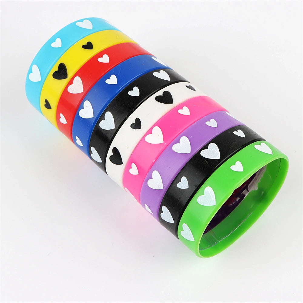 Peris Gems y / CHINA / 30pcs 10/20/30/50Pcs/Lot Fashion Simple Luminous Silicone Bracelet For Men Women Sports Love Mixed Style Jewelry Birthday Party Gifts SHEIN Amazon Temu