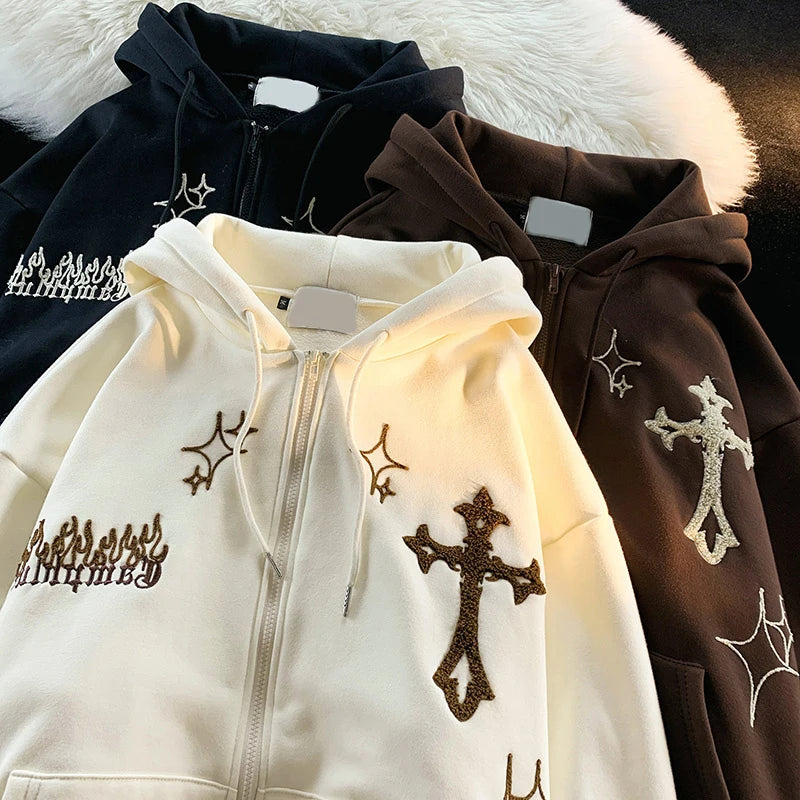 Peris Gems Y2K Women Zipper Chic Hoodies Fashion Autumn Winter Embroidered Oversized Sweater Coats Casual Holiday Loose Female Sweatshirt Y2K Women Zipper Chic Hoodies Fashion Autumn Winter Embroidered Oversized Sweater Coats Casual Holiday Loose Female Sweatshirt SHEIN Amazon Temu
