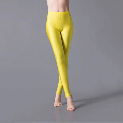 Peris Gems  YG03 Yellow / L Neon Candy Colored Elastic Leggings for Women SHEIN Amazon Temu