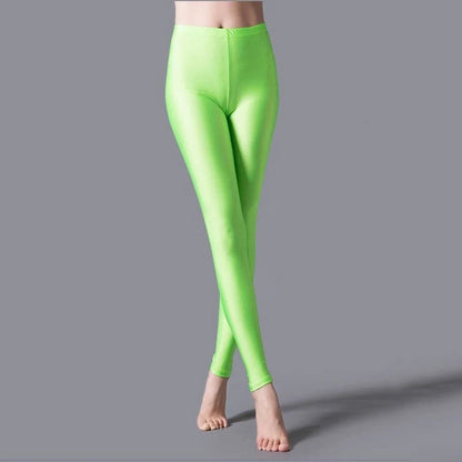 Peris Gems  YG13FluorescentGreen / L Neon Candy Colored Elastic Leggings for Women SHEIN Amazon Temu