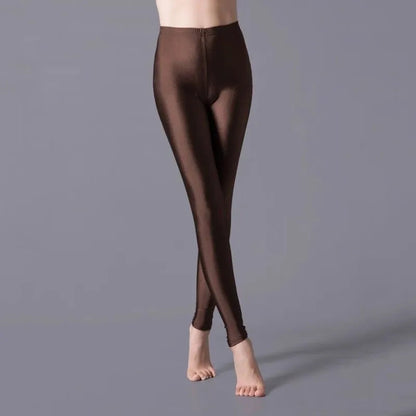 Peris Gems  YG19 Coffee / L Neon Candy Colored Elastic Leggings for Women SHEIN Amazon Temu