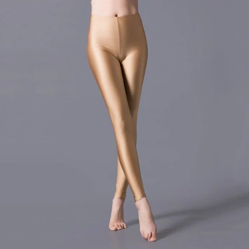 Peris Gems  YG22Champagne / L Neon Candy Colored Elastic Leggings for Women SHEIN Amazon Temu