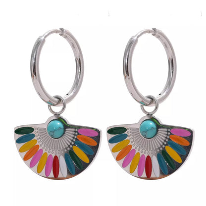 Peris Gems  YH1211A Steel Colorful Y2K Peacock Shaped Dangle Earrings for Women SHEIN Amazon Temu